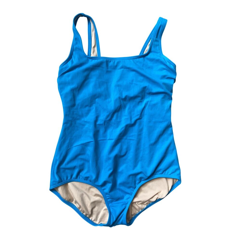 Lands' End One Piece Swimsuit Women Sz 16P Blue